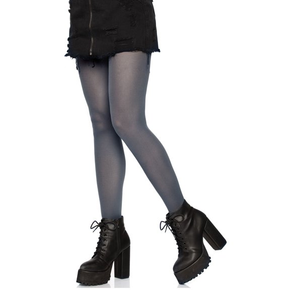 Leg Avenue Women’s Nylon Tights, Gray, One Size