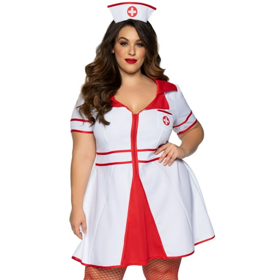 Leg Avenue Women's Plus Hospital Honey Sexy Nurse Costume