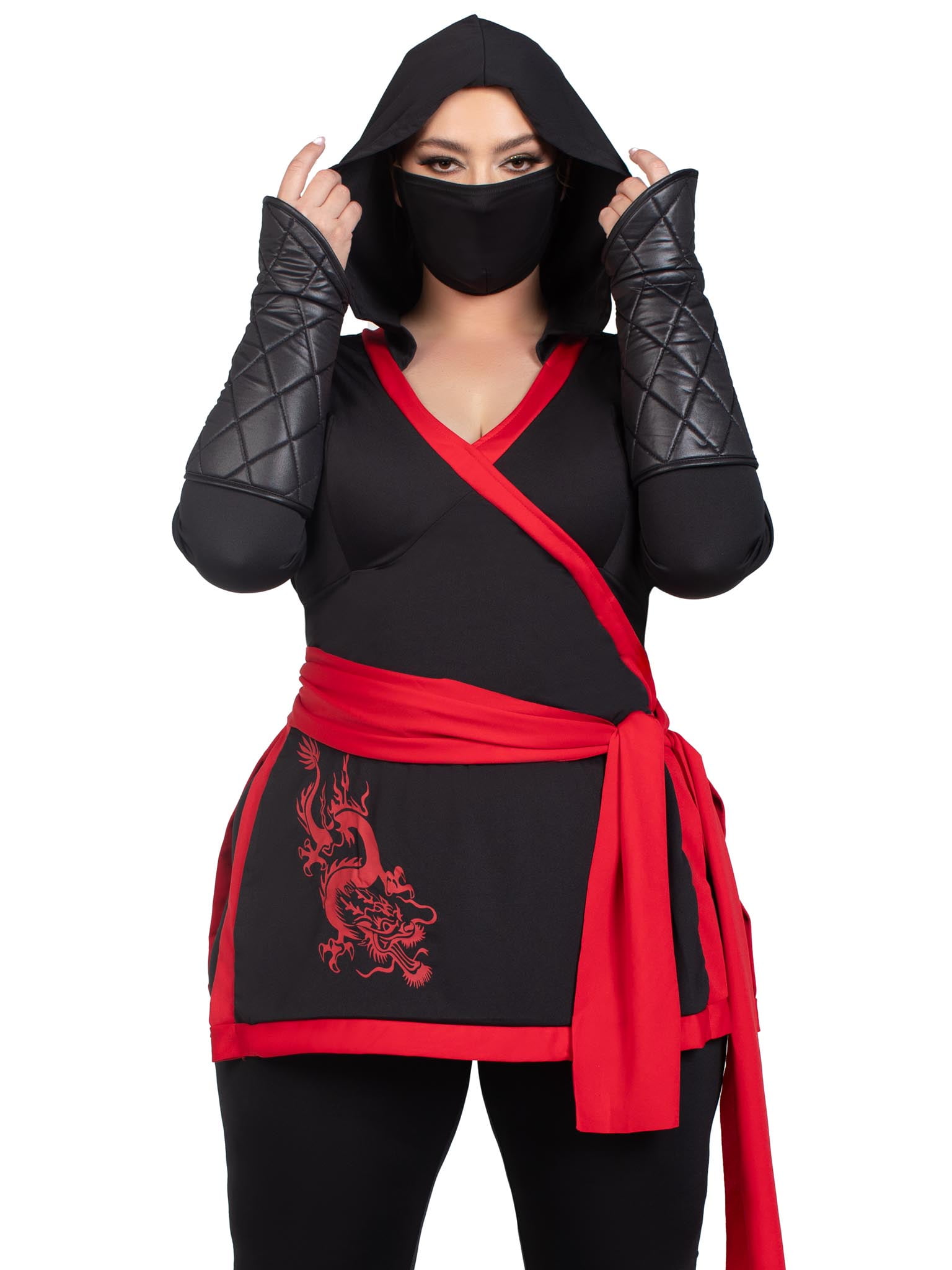Leg Avenue Women's Plus Size Black Ninja Assassin Costume