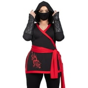 Leg Avenue Women's Plus Size Black Ninja Assassin Costume