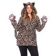 thumbnail image 1 of Leg Avenue Women's Plus Size Cozy Leopard Cat Costume, 1 of 5