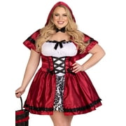Leg Avenue Womens Plus Size Gothic Red Riding Hood Costume