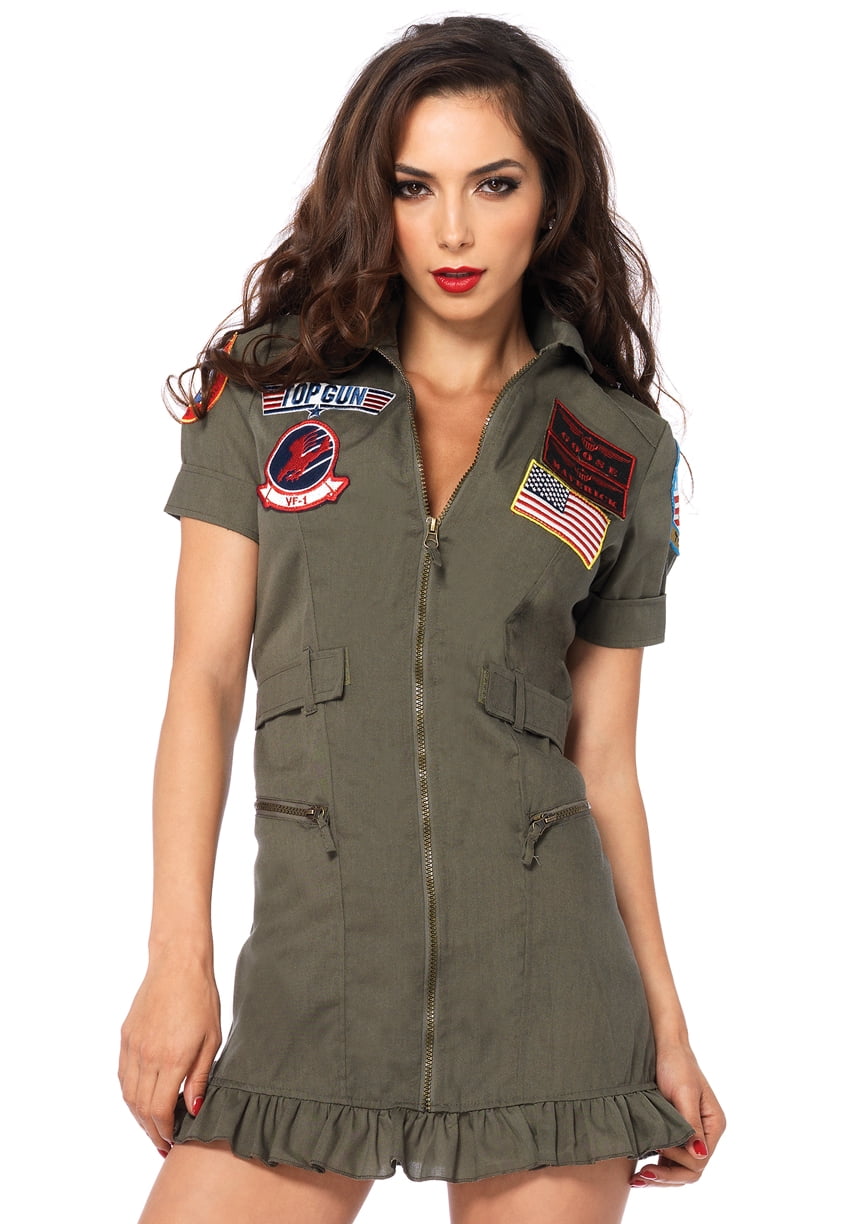 Leg Avenue Women’s Plus Size Top Gun Pilot Dress Costume, 1X