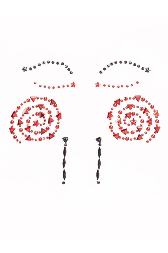 Women's Puppet Face Jewels Sticker