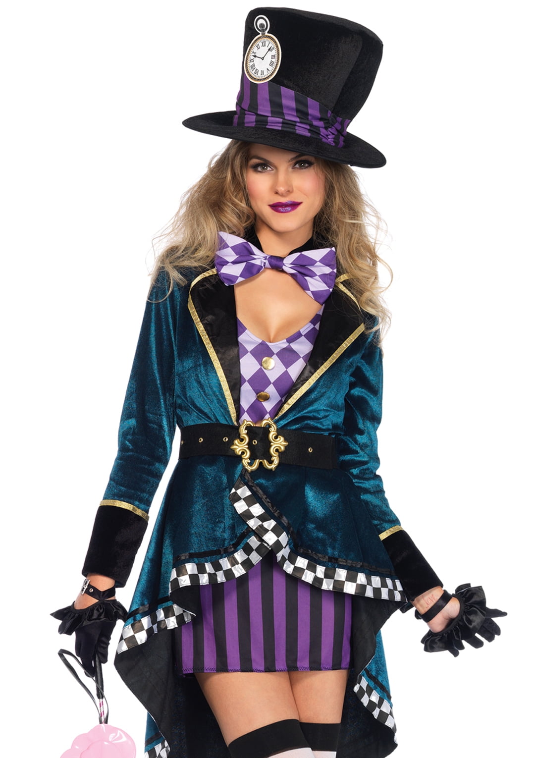 Leg Avenue Delightful Hatter Alice in Wonderland Women's Halloween  Fancy-Dress Costume for Adult, M
