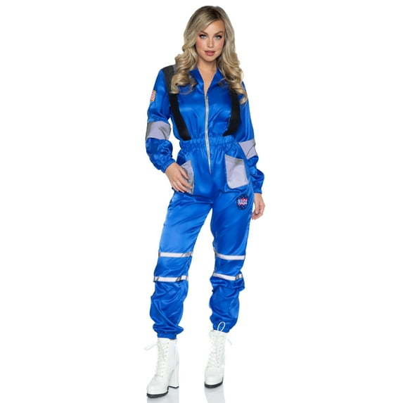 Leg Avenue Women's Space Explorer Spacesuit Halloween Costume, Blue, X-Small