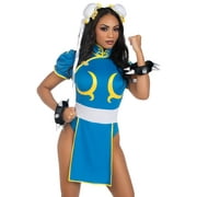 Leg Avenue Womens Street Fighter Chun-Li Costume, Blue, Medium/Large
