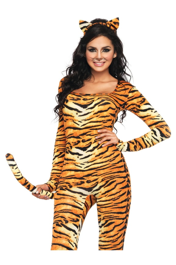 Women's Wild Tiger Sexy Catsuit Costume
