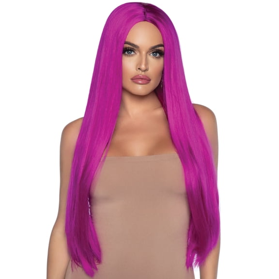 Leg Avenue Womens 33 inch Silky Long Straight Synthetic Hair Wig
