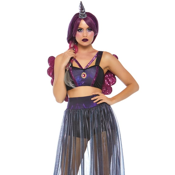 Leg Avenue Womens Dark Galaxy Unicorn Halloween Costume