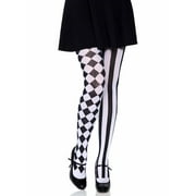 Leg Avenue Women's Black/White Harlequin Tights - One Size