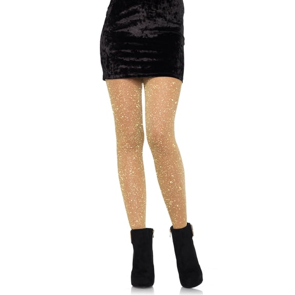 Leg Avenue Women's Gold Shimmer Tights, One Size