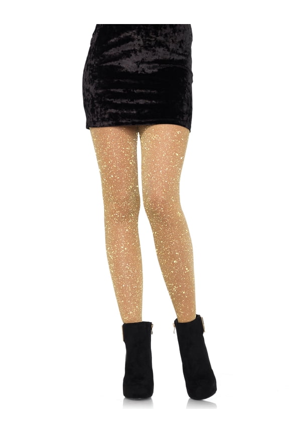 Women's Gold Shimmer Tights, One Size