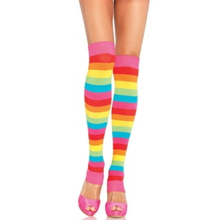 Neon Striped Leg Warmers