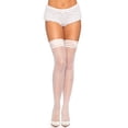 thumbnail image 1 of Leg Avenue Womens Stay-Up Striped Top Sheer Thigh Highs, 1 of 3