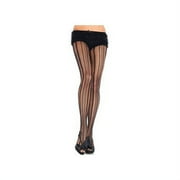 Leg Avenue Womens Vintage Pin-Up Pinstripe Fishnet Tights