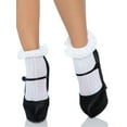 thumbnail image 1 of Leg Avenue Zig Zag Crochet Lace Top Anklet Socks Ruffle Cuff Ankle Sock Hosiery For Women, 1 of 5