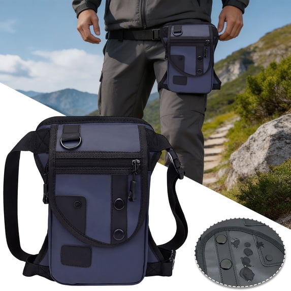 Leg Bag For Men Women, 3 In 1 Crossbody Waist Bag With Multi Pocket Storage, Adjustable Straps And Water Resistant Design, Outdoor Utility Bag For Cycling Hiking Fishing Travel