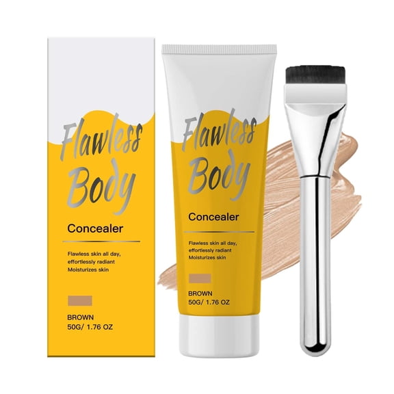 Body Coverage Perfector, Leg and Body Makeup Waterproof, Body Foundation Full Coverage, All Day Coverage, Flawless Makeup for Scars, Tattoos, Brown