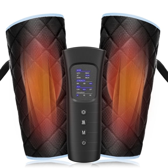 Leg Circulation Massager, Calf Massager Air Pressure with 6 modes, 2 levels, 3 vibration functions, air pressure and 30 minutes automatic shut-off adjustable package, a great gift for family and frie