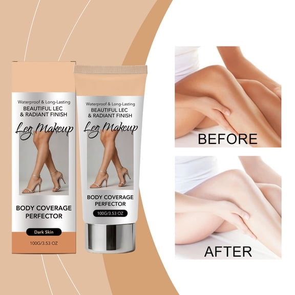 Leg Coverage Waterproof, No Transfer Cover Up&Scar Concealer, Long Lasting Body Foundation, Suitable All Skin Tones