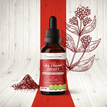 Leg Cramp Secret Alcohol-FREE Extract, Tincture, Glycerite Original Quinine formula, Cinchona Bark. Healthy Blood Circulation 2 oz