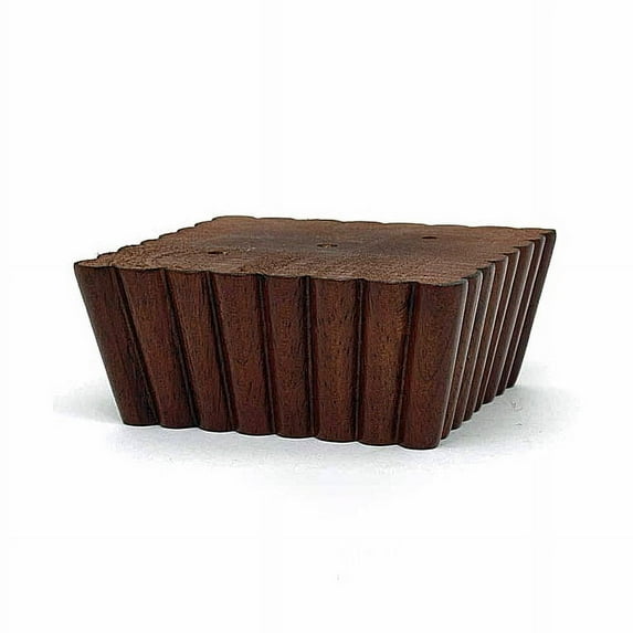 Leg Daddy 2" Dark Finish Square Fluted Tapered Sofa Leg, Set of 4