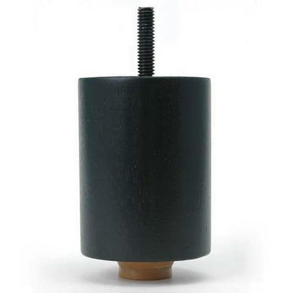 Leg Daddy 3-1/4" - 4" Adjustable Black Cylindrical Sofa Leg, Set of 2 (5/16")