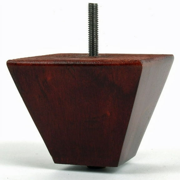 Leg Daddy 3" Mahogany Finish Pyramid Sofa Leg, Set of 4 (M8)