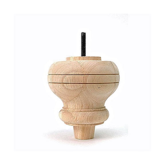Leg Daddy 4 3/4" Unfinished Spool Foot Sofa Leg, Set of 2 (M8)