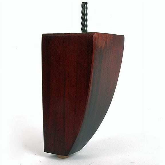 Leg Daddy 5 1/2" Mahogany Finish Transitional Sofa Leg, Set of 4 (M8)