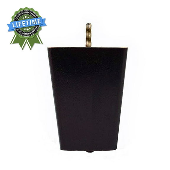 Leg Daddy 5" Dark Finish Square Tapered Wooden Sofa Leg, Set of 4 (M8)