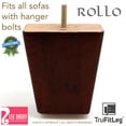 thumbnail image 1 of Leg Daddy TruFitLeg "ROLLO" -  4" Dark Finish Square Tapered Sofa Legs, Fits on All Furniture with Hanger Bolt Attachments (Set of 2), 1 of 4