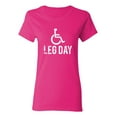 thumbnail image 1 of Leg Day Sarcastic Novelty Gift Idea Adult Humor Funny Women's Casual Tees, 1 of 3