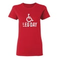 thumbnail image 1 of Leg Day Sarcastic Novelty Gift Idea Adult Humor Funny Women's Casual Tees, 1 of 3
