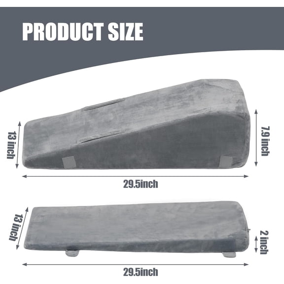 Leg Elevation Pillow, Premium Foam Leg Support Adjustable Wedge Pillow Relieves Joint Pain After Surgery Ergonomic Curve for Leg Support Promote Blood Circulation Single Leg