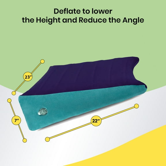 Leg Elevation Pillow by Recovery Wedge, Inflatable Wedge Pillow for Sleeping and Post-Surgical Recovery, Improve Circulation and Reduce Swelling, Speed Injury Recovery. (Snore Pillow)