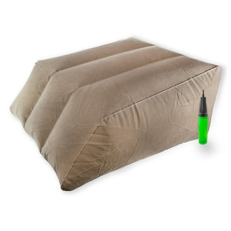 Leg Elevation Pillow Wedge - Inflatable Lifter Rest Pillow Bed Wedge Cushion - Reduce Swelling After Surgery, Sciatica, Hip Pain & More - Improves Blood Circulation