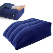 NOBRAND Polyester Inflatable Leg Elevation Wedge Pillow - Improve Circulation, Reduce Swelling, Portable