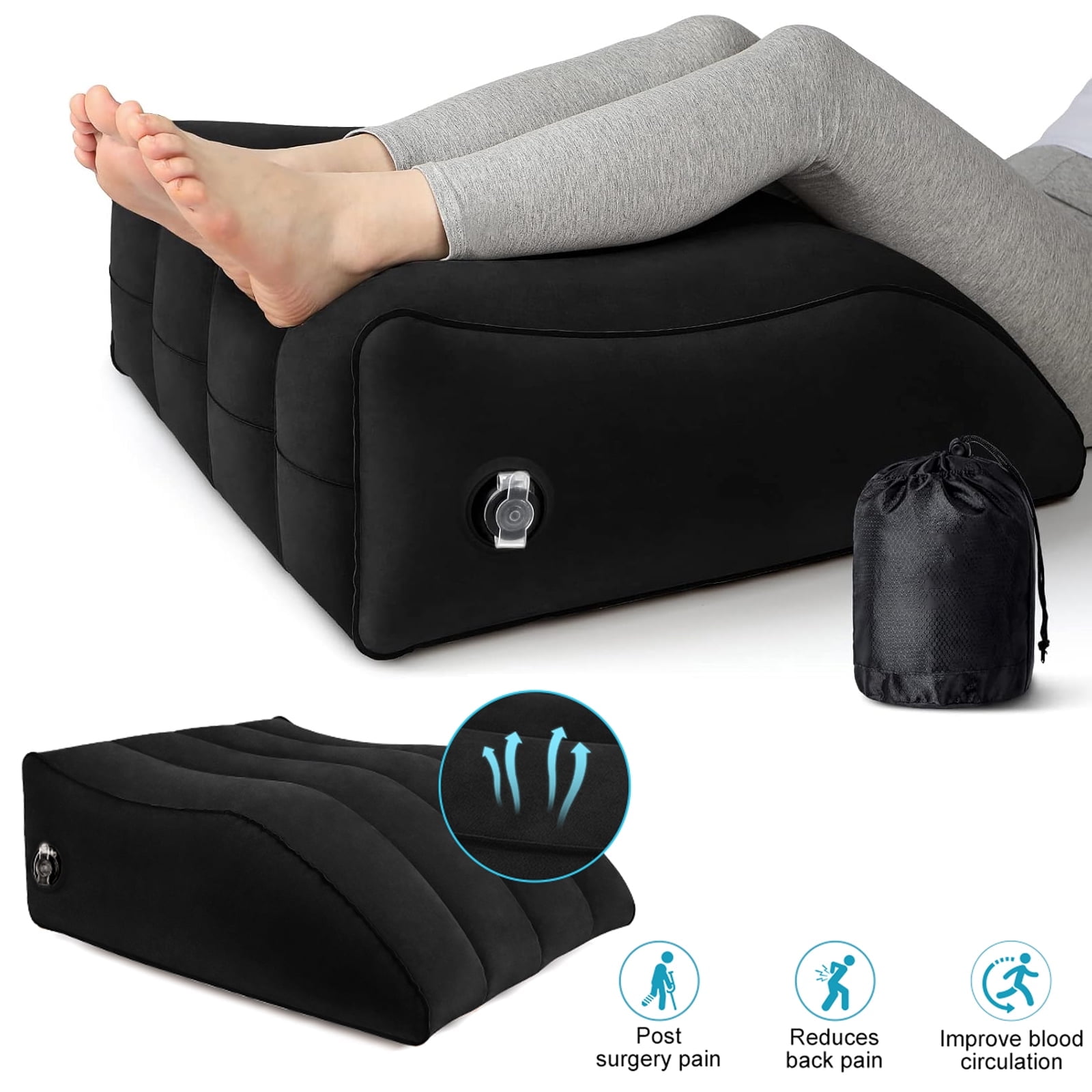 Leg Elevation Pillows Inflatable Portable Lumbar Support Pillow