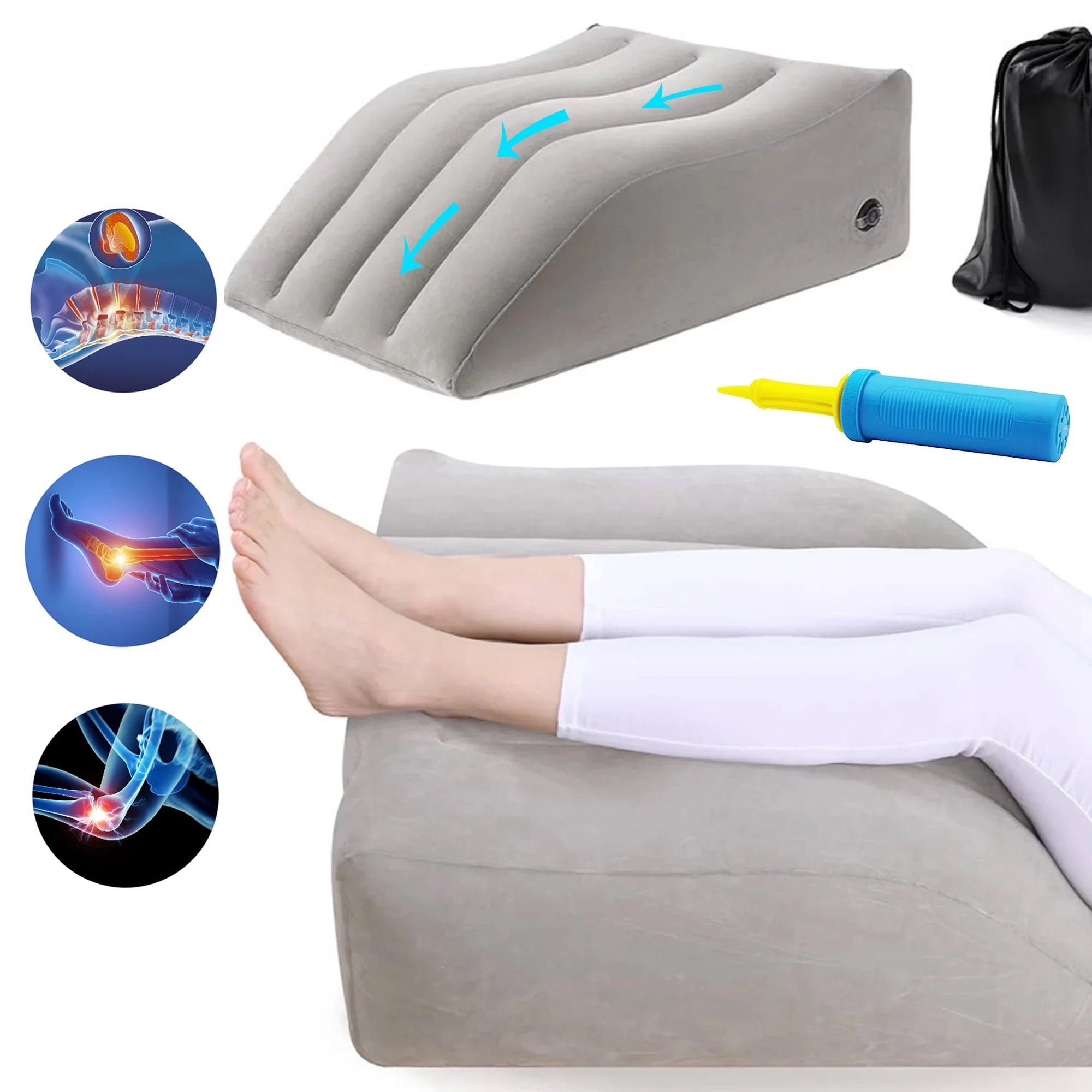 Leg Elevation Pillows, Inflatable Wedge Pillows for Sleeping