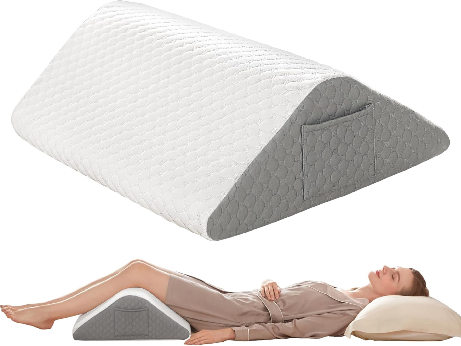 Cozymaker 10" Leg Elevation Pillows For Swelling, Cooling Gel