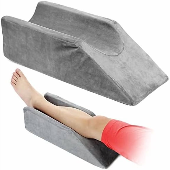 Leg Elevation Wedge Pillow Knee Foam for Sleeping Post Surgery Foot Leg Rest Pillows Knee Support Cushion Medical Elevated Pillow Leg Elevator Bed Positioning Wedge Ankle Surgery Recovery (50cm Long)