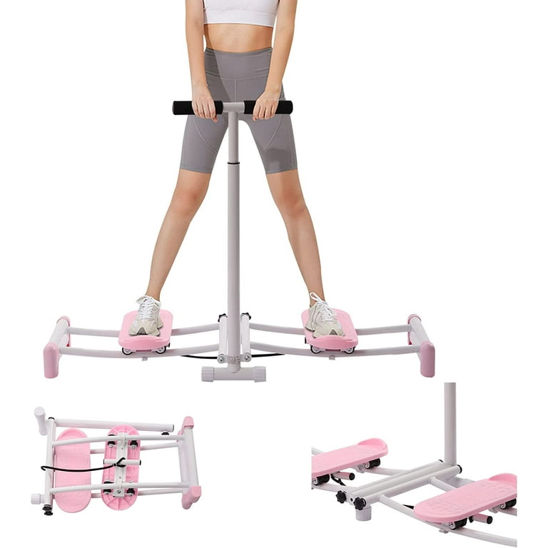 Leg Exercise Equipment, Pelvic Muscle Hip Trainer Inner Thigh Exerciser  Home Gym Machine Pink Height Adjustable