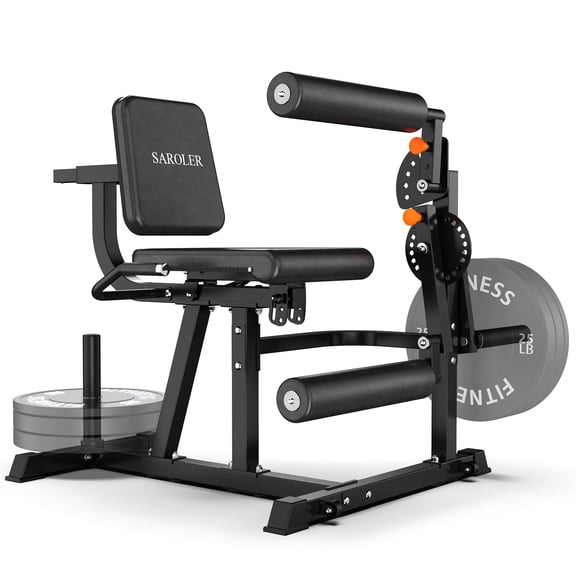Leg Extension & Curl Machine, 570lb Capacity Home Gym Strength Trainer