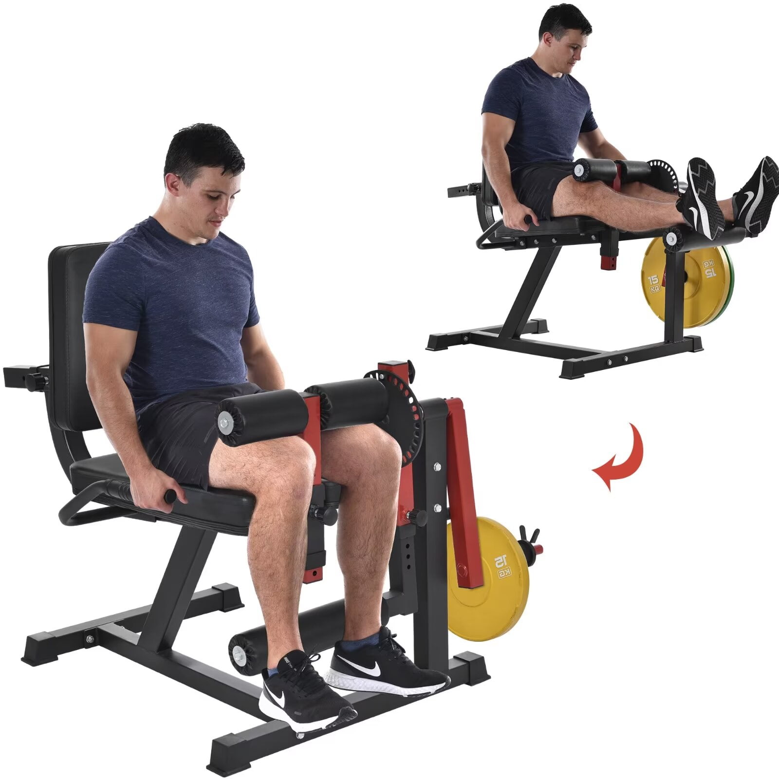 Leg Extension and Curl Machine Leg Exercise Machine with Adjustable