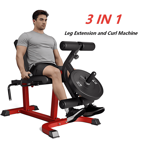Leg Extension and Curl Machine, 440LBS Adjustable Leg Curl Machine for Home Gym,Adjustable Leg Machine, Workout Equipment