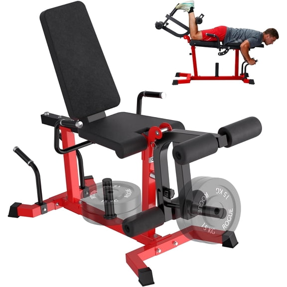 Leg Extension and Curl Machine Adjustable Seated SUB1922, Multifunctional Leg Exercise Equipment for Home Gym Full Lower Body Muscle Training
