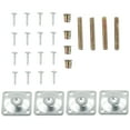 thumbnail image 1 of Leg Fixing Mounting Plate Level WITH Metal Dowel Screw For Wooden Chair Table, 1 of 8