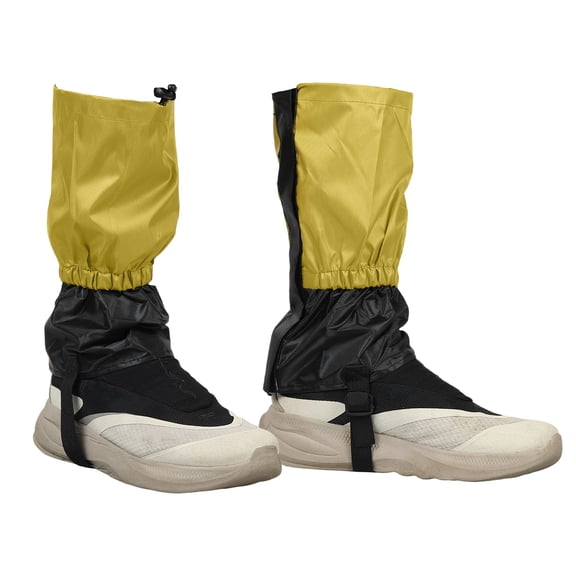 Leg Gaiters, Snow Gaiters for Hiking Waterproof Snow Boot Guards for Snowshoeing Hiking, 12" & Yellow